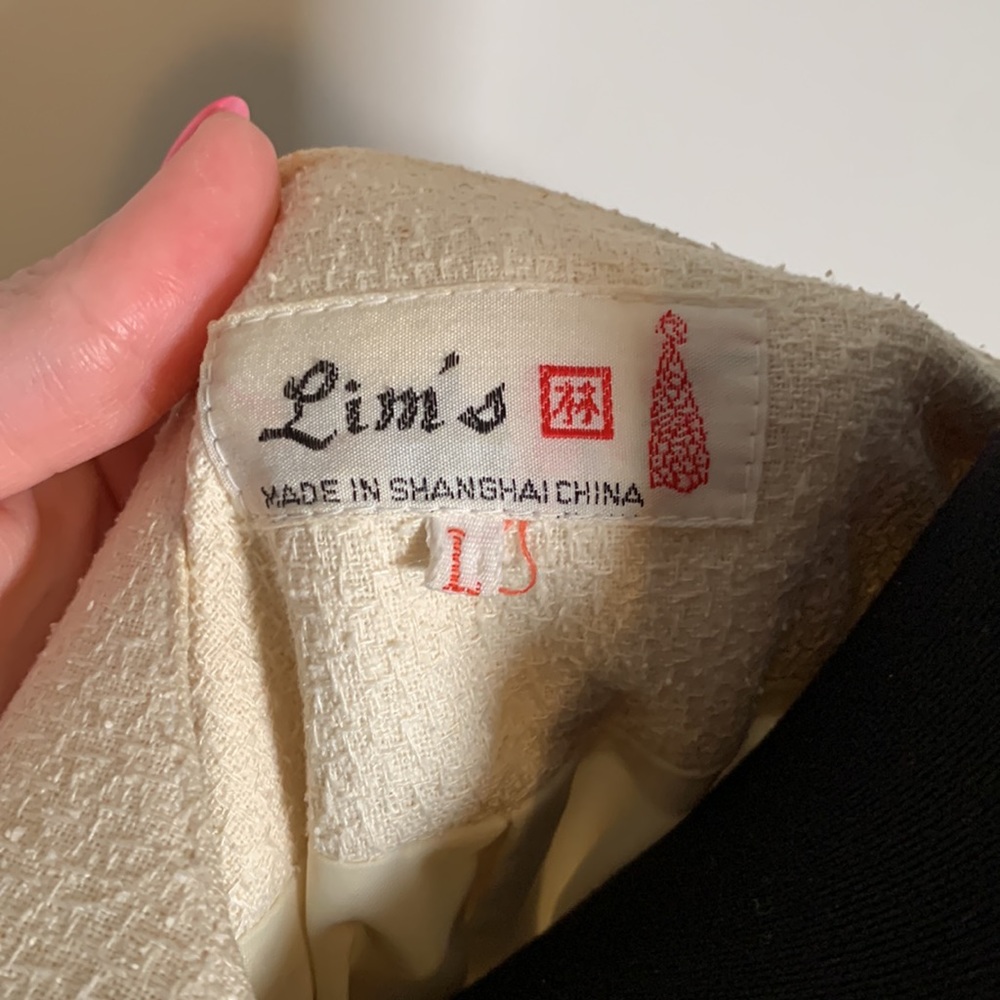 Vintage 1980s Lim’s- Patchwork/Crocheted Button E… - image 6